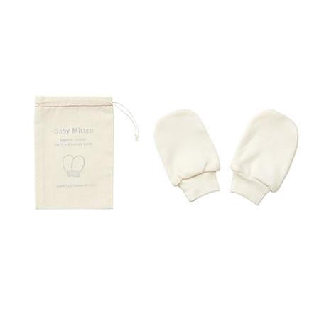 Fog Linen Work organic cotton baby mittens and cotton drawstring bag