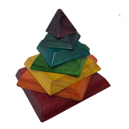 In-wood Chakra Rainbow Pyramid