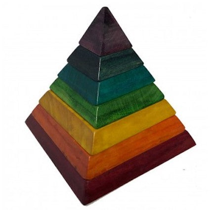 In-wood Chakra Rainbow Pyramid