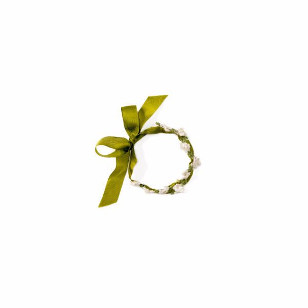 Hazel Village flower crown for dolls and animals in ivy green