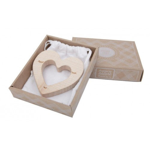 Wooden Story Heart Teether