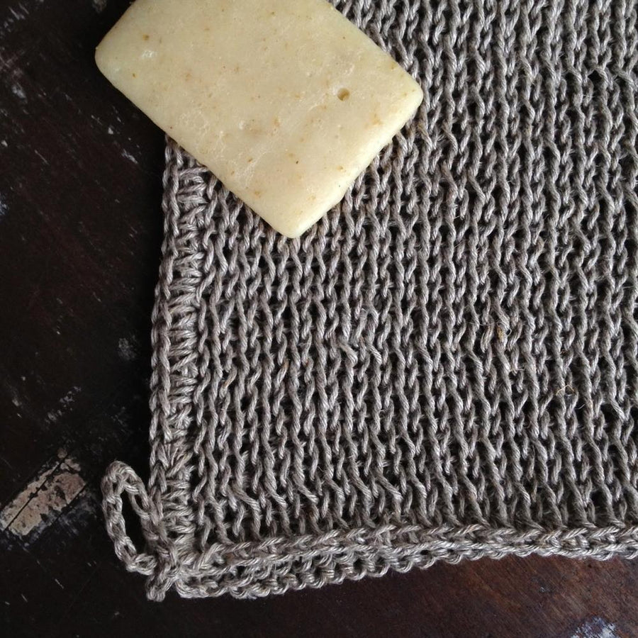 Fog Linen Work natural linen knit wash cloth