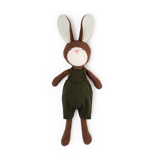 Hazel Village Lucas Rabbit in Picnic Overalls