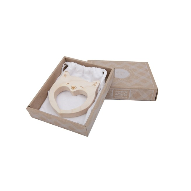 Wooden Story smiley cat teether